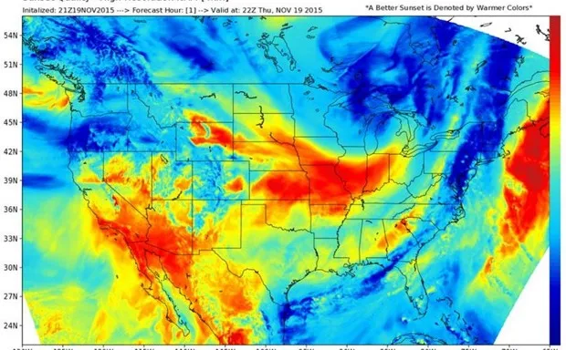 A Weather Map Tool for Finding the Location of Tonight's Most Beautiful ...