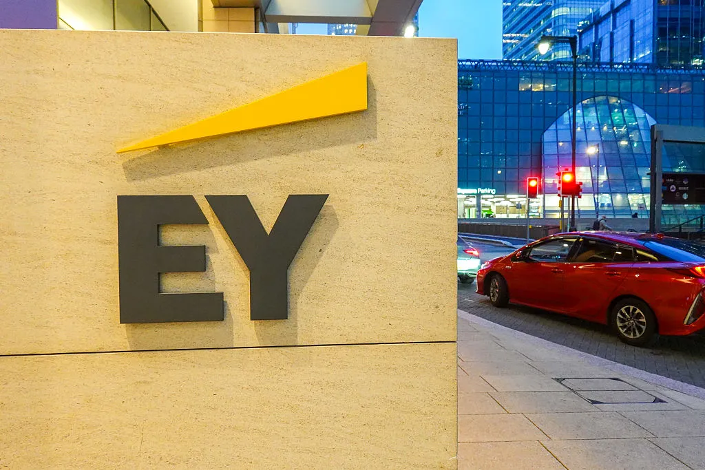 EY offices in the Canary Wharf business district of London, UK.