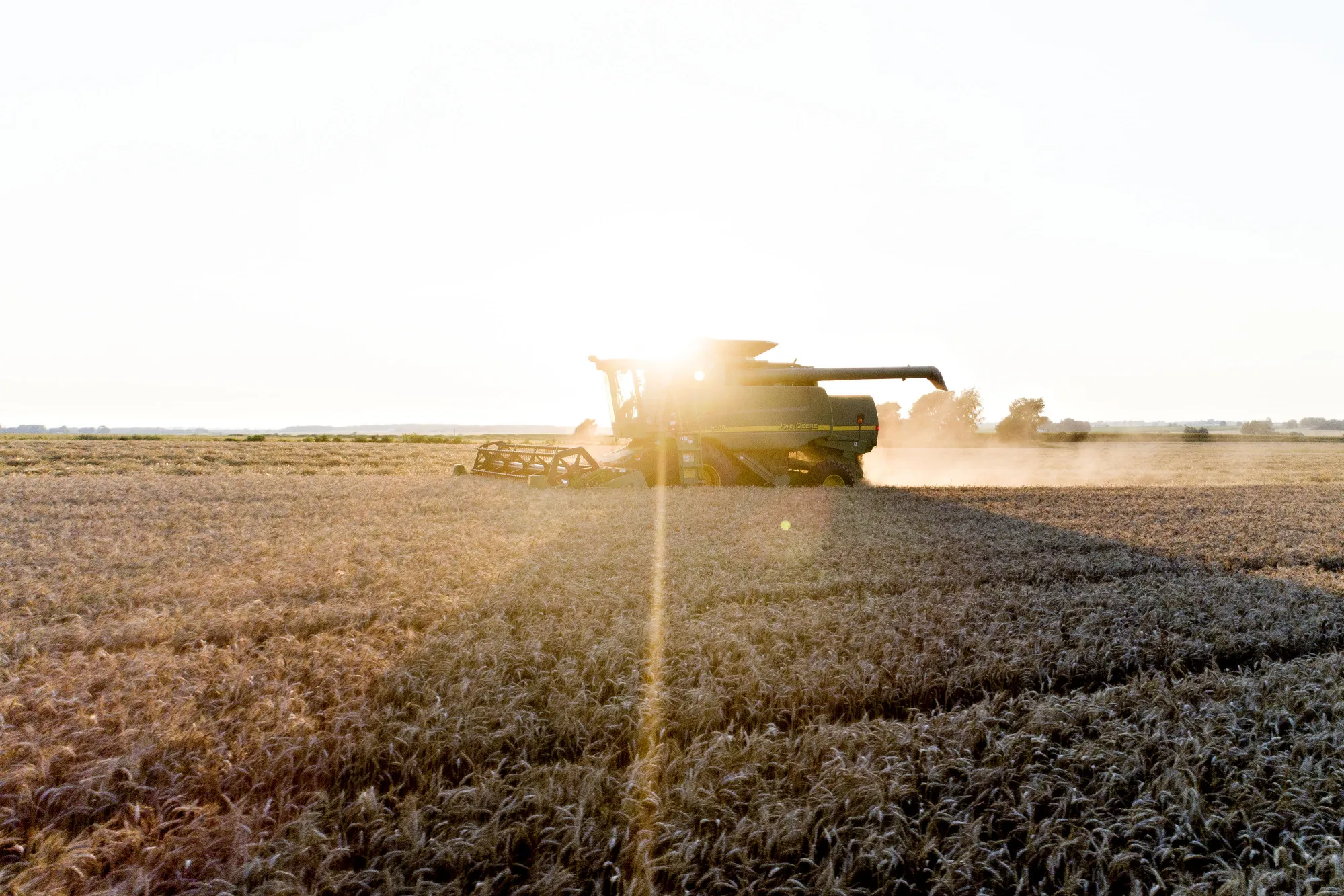 Operations During A Wheat Harvest As Crop Report Shifts 