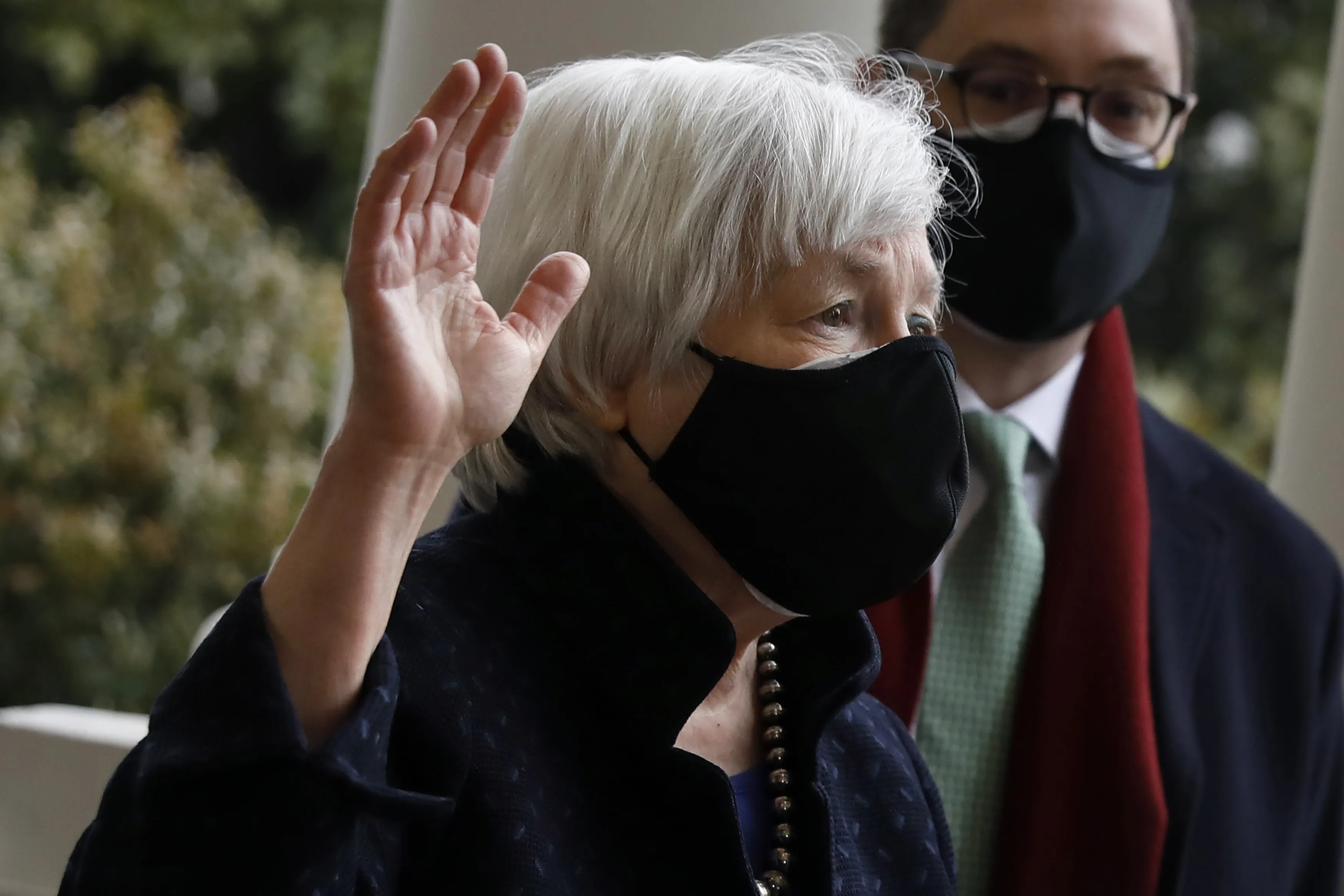 Janet Yellen is sworn in during a ceremony in Washington, D.C. on Jan. 26.