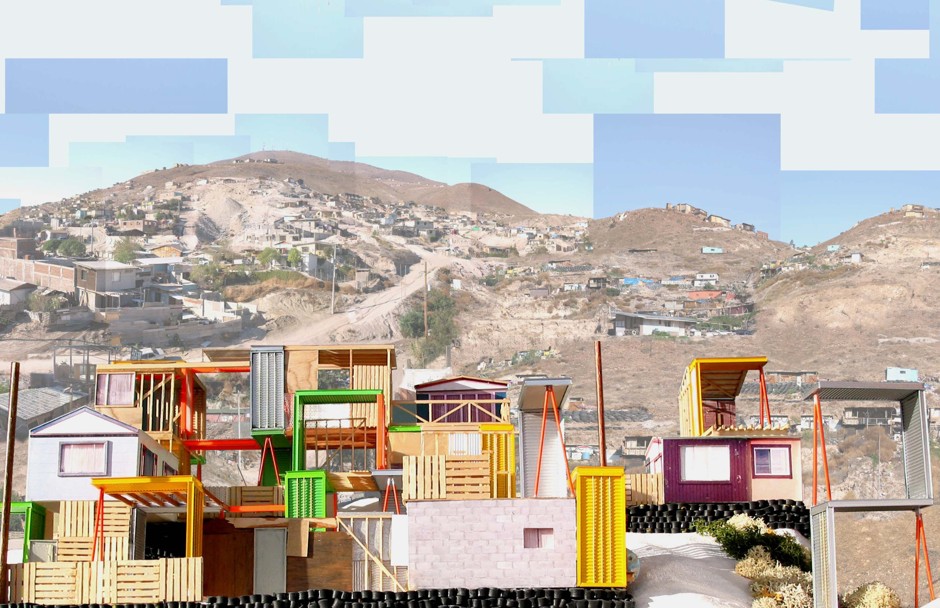 Living on the edge: In their project &quot;Manufactured Sites,&quot; Cruz and Forman proposed propping up the informal settlements growing around the U.S. border in Tijuana with industrial materials.