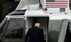 Donald Trump boards Marine One on the South Lawn of the White House in Washington, D.C.