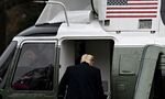 Donald Trump boards Marine One on the South Lawn of the White House in Washington, D.C.