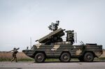 An anti aircraft missile system near Sloviansk, eastern Ukraine.