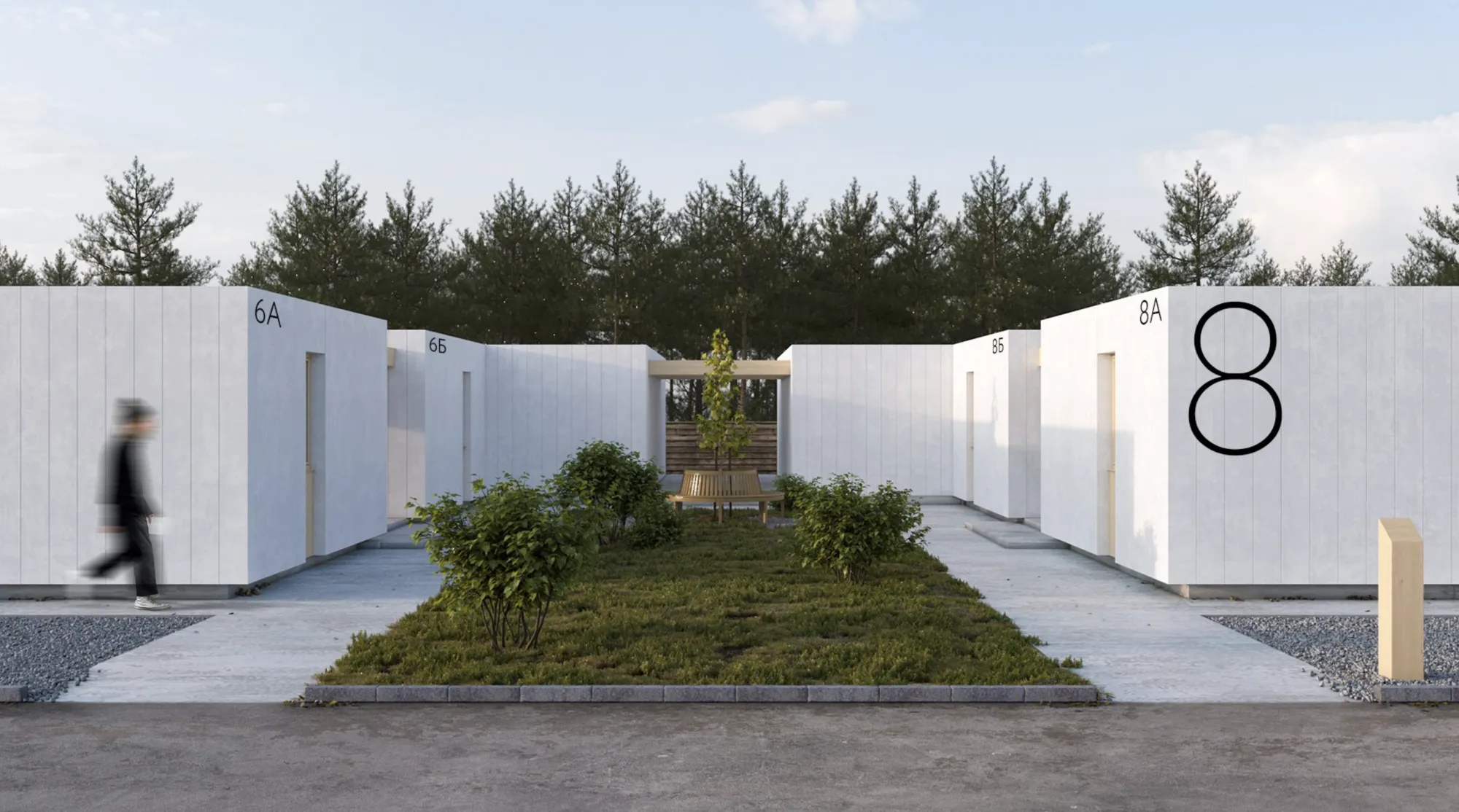 A rendering of Balbek Studio’s refugee housing proposal,&nbsp;which emphasizes creating a village-like atmosphere.