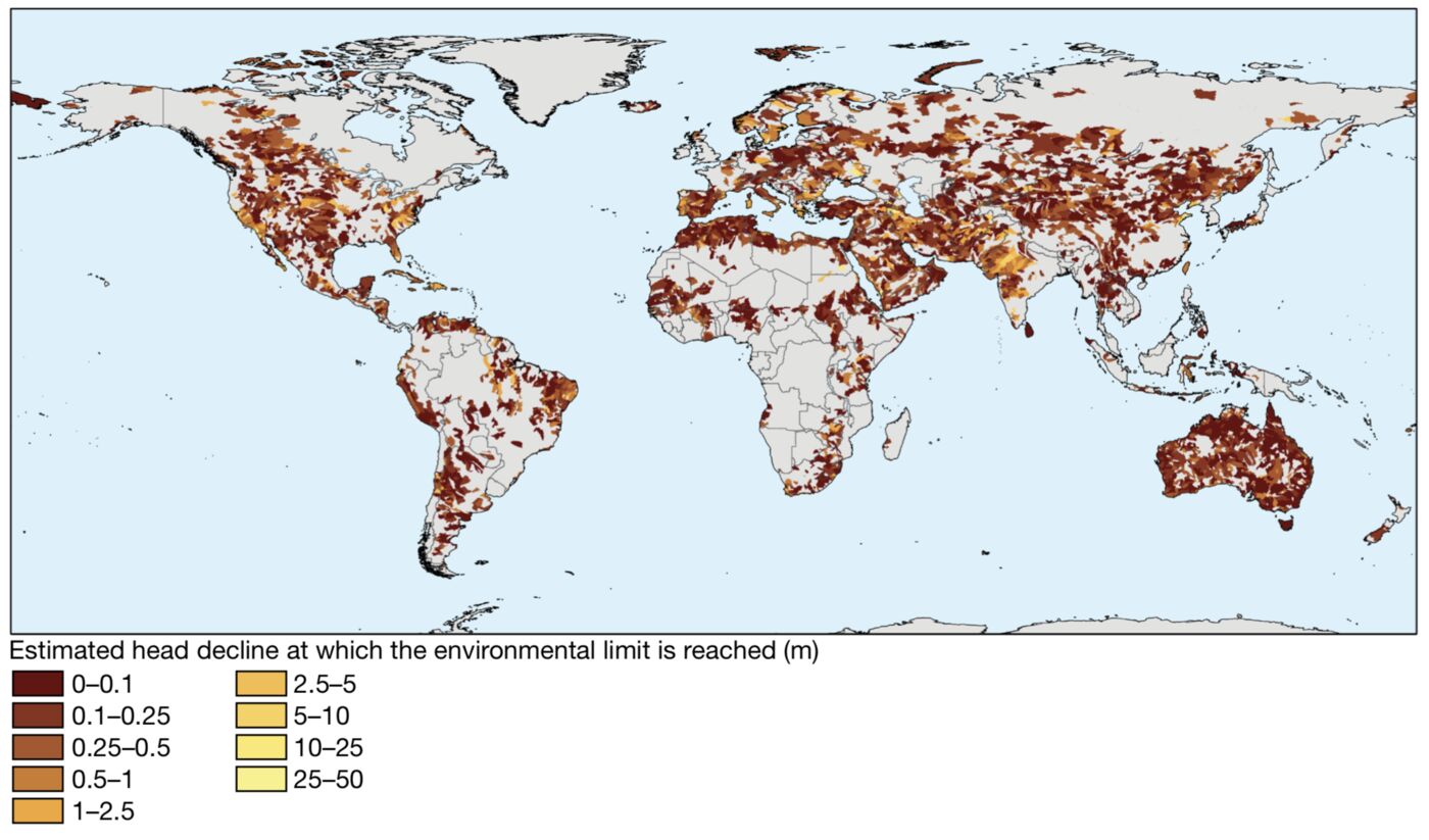 Groundwater decline is felt at the surface