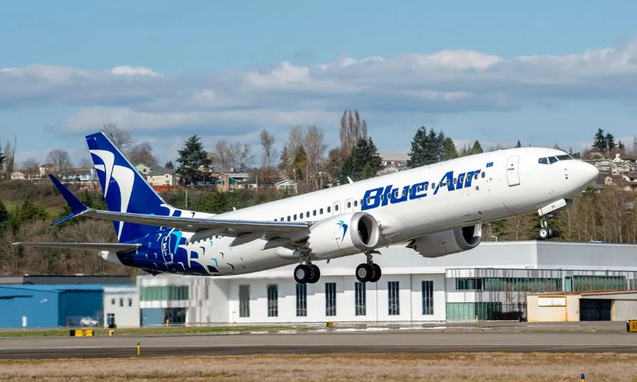 A Blue Air Aviation SA passenger jet.