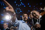 Matteo Salvini, center, in Rome on&nbsp;June 7, 2018.