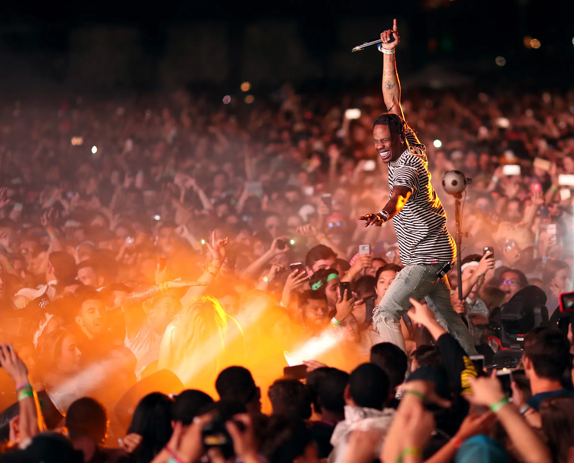 Travis Scott performs at Coachella.
