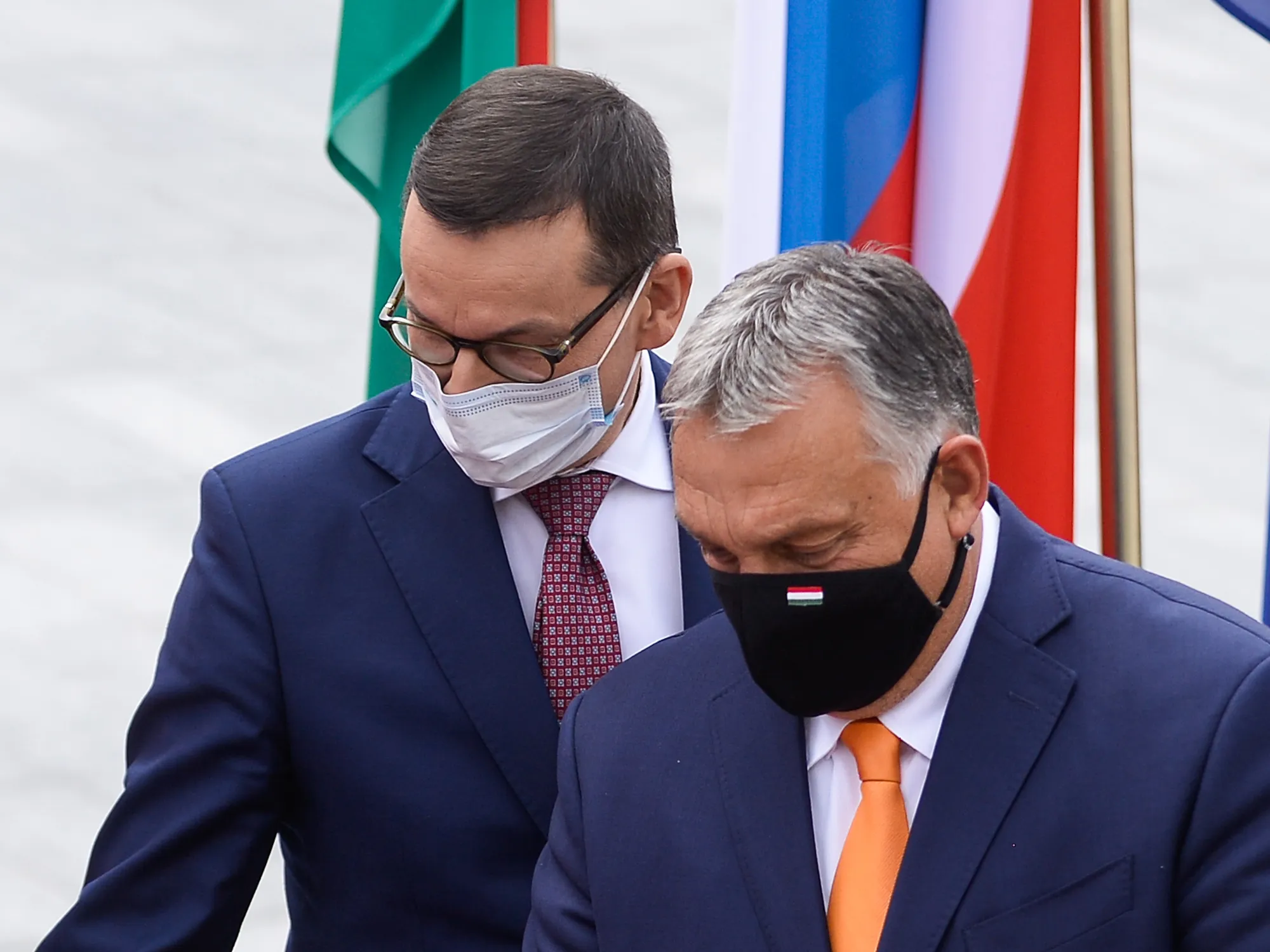 Mateusz Morawiecki, left, and Viktor Orban.