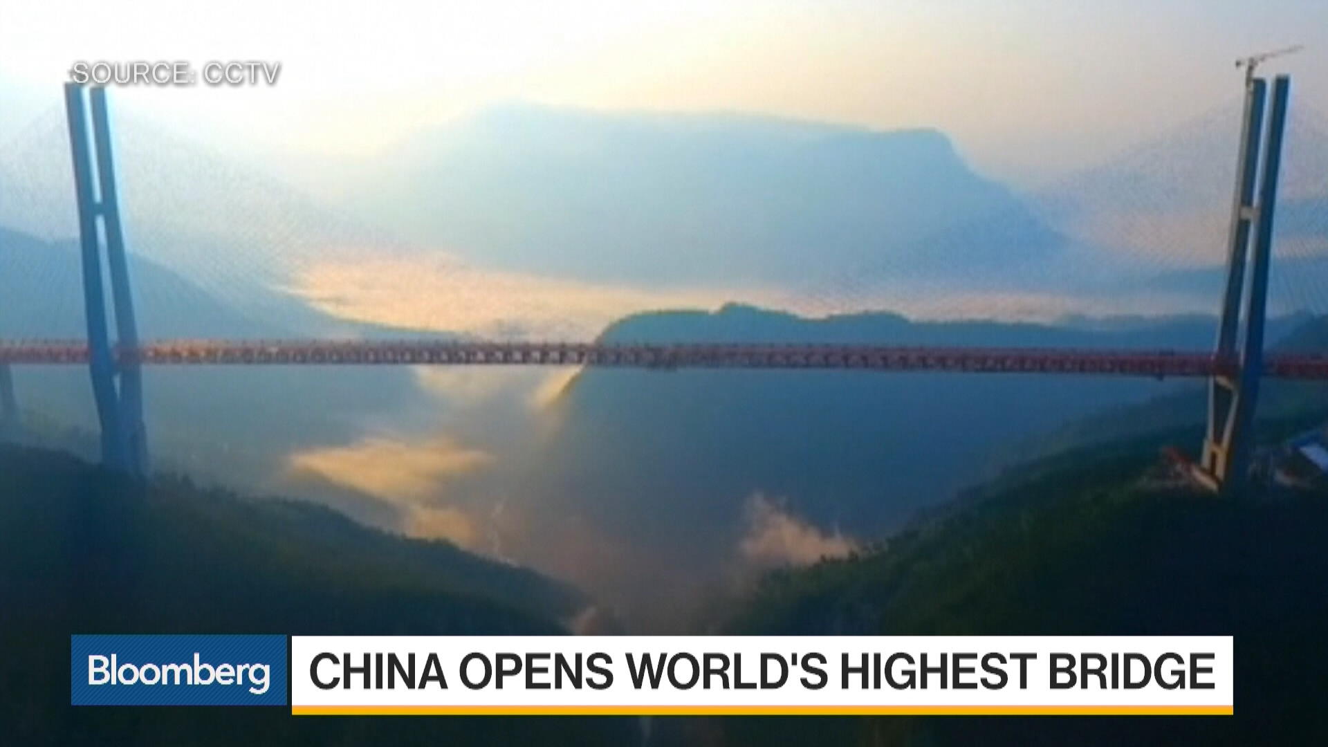 Watch China Opens World's Highest Bridge - Bloomberg