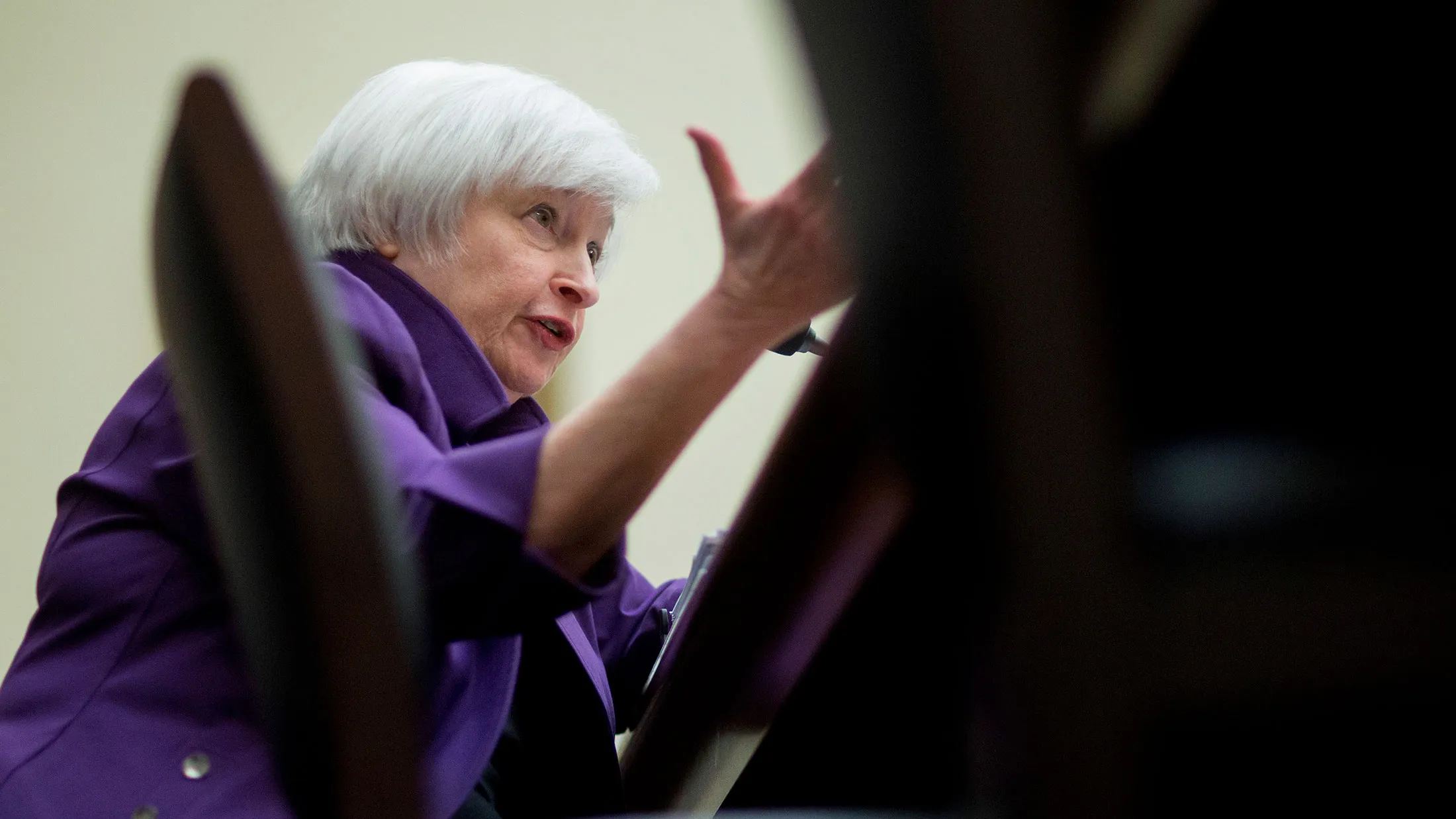 Janet Yellen, chair of the U.S. Federal Reserve, speaks during a House Financial Services Committee hearing in Washington, D.C., on Nov. 4, 2015.
