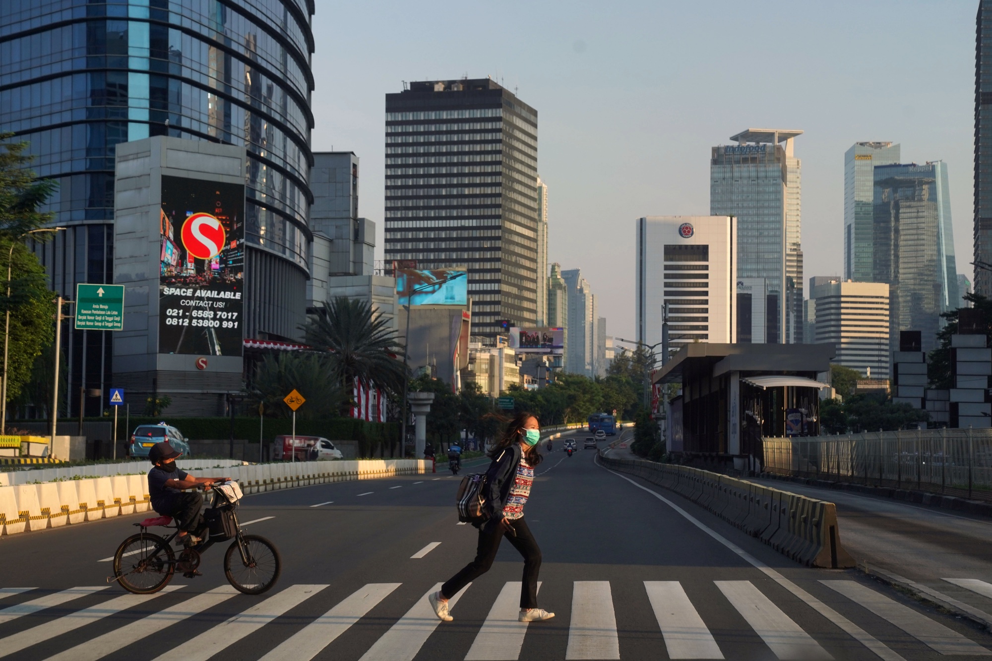 The central business district in Jakarta, Indonesia.
