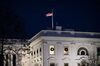 The White House at night in Washington, D.C., U.S., on Friday, Dec. 11, 2020. Bipartisan talks on a nearly trillion-dollar pandemic relief bill in Congress are hung up on differences between Republicans and Democrats on shielding companies from virus-related lawsuits, raising doubts about a deal and risking dragging negotiations past next week.