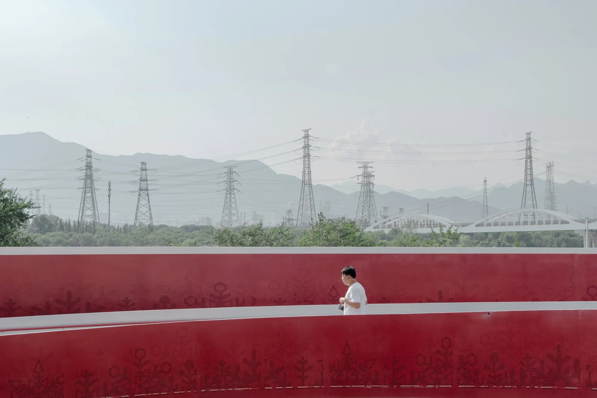 Transmission towers in Beijing.