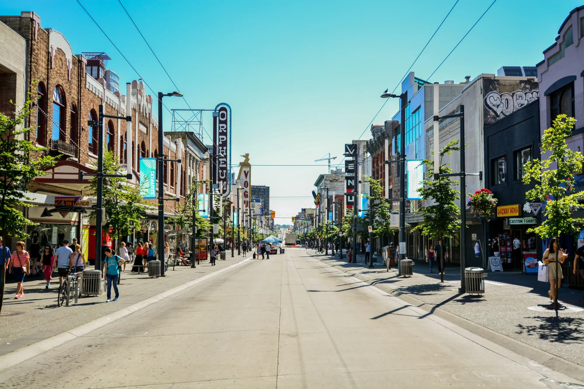 Granville Street in downtown Vancouver.
