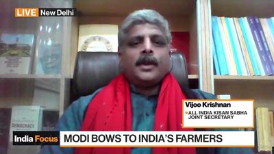 Watch All India Kisan Sabha Vijoo Krishnan on India Farm Laws ...