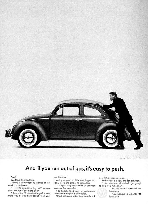 A Volkswagen advertisement from the 1960s.