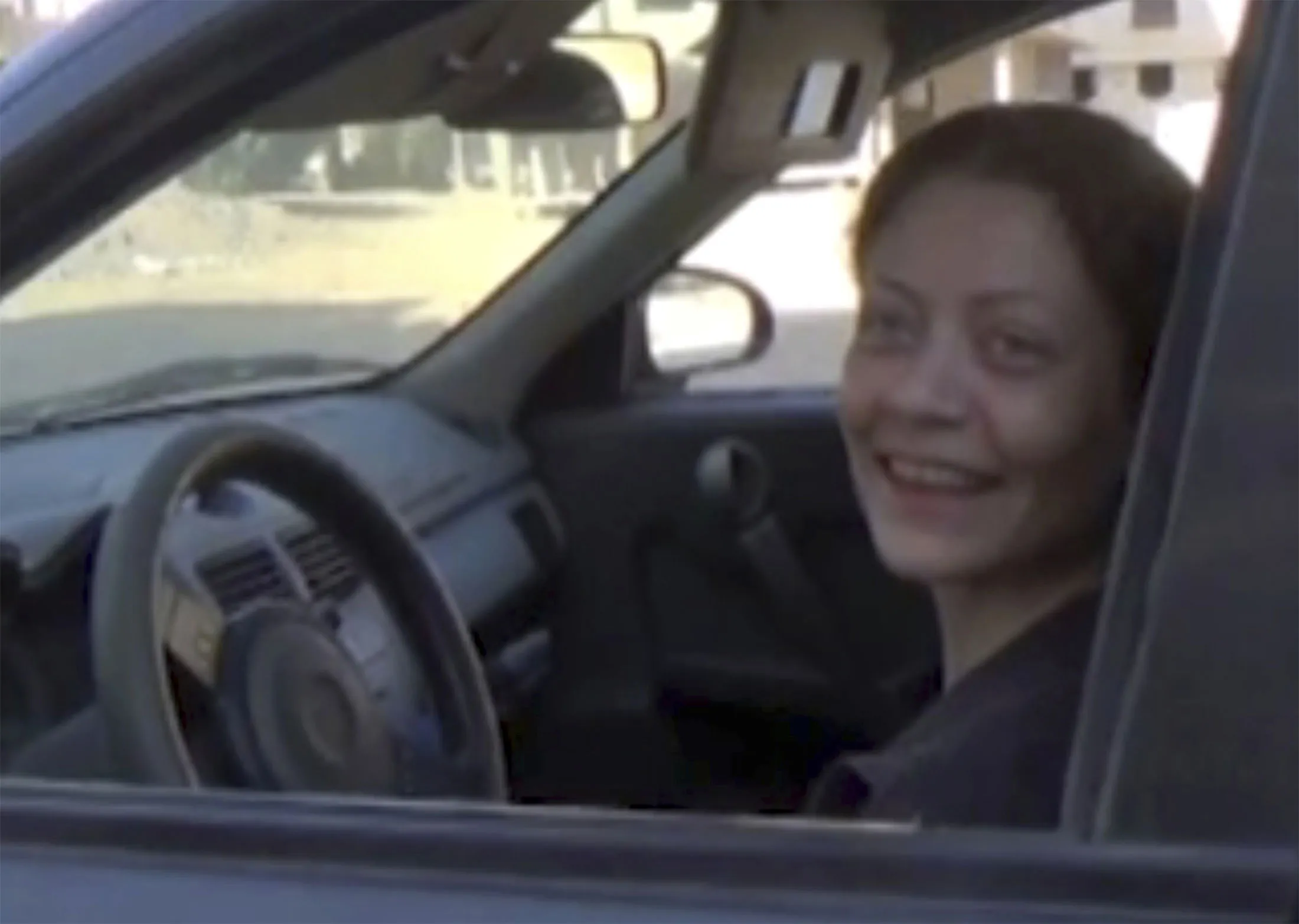 This undated frame grab from a video, shows Syrian activist Razan Zaitouneh as she sits inside a car, in Syria.&nbsp;