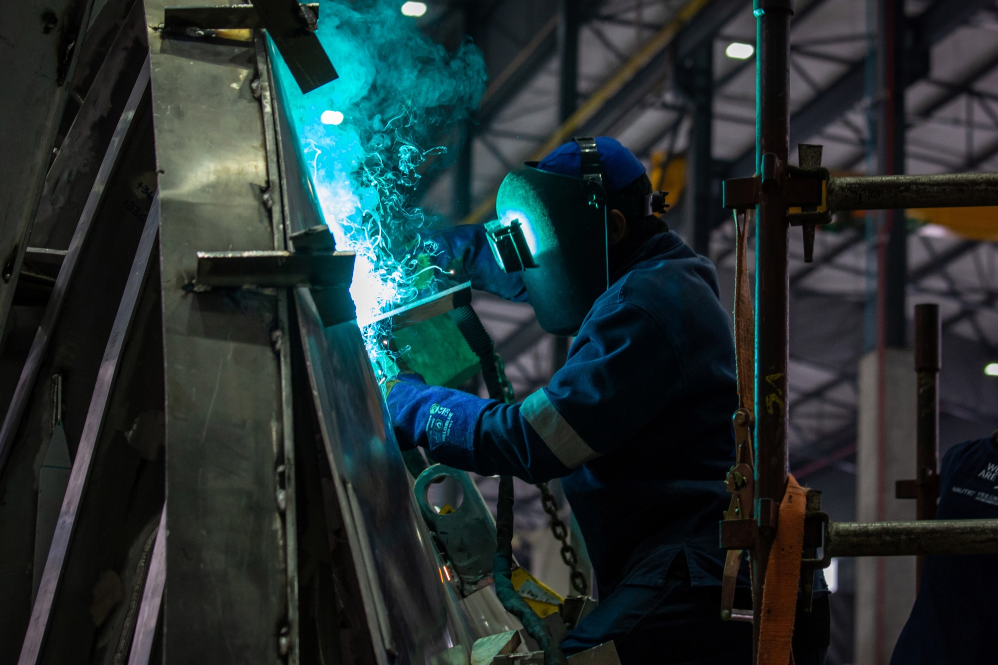 A welder in South Africa Photographer: Dwayne Senior/Dwayne Senior