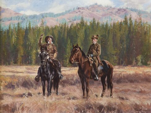 Prince Albert with Buffalo Cody ("Buffalo Bill") by Louis Tinayre, 1919