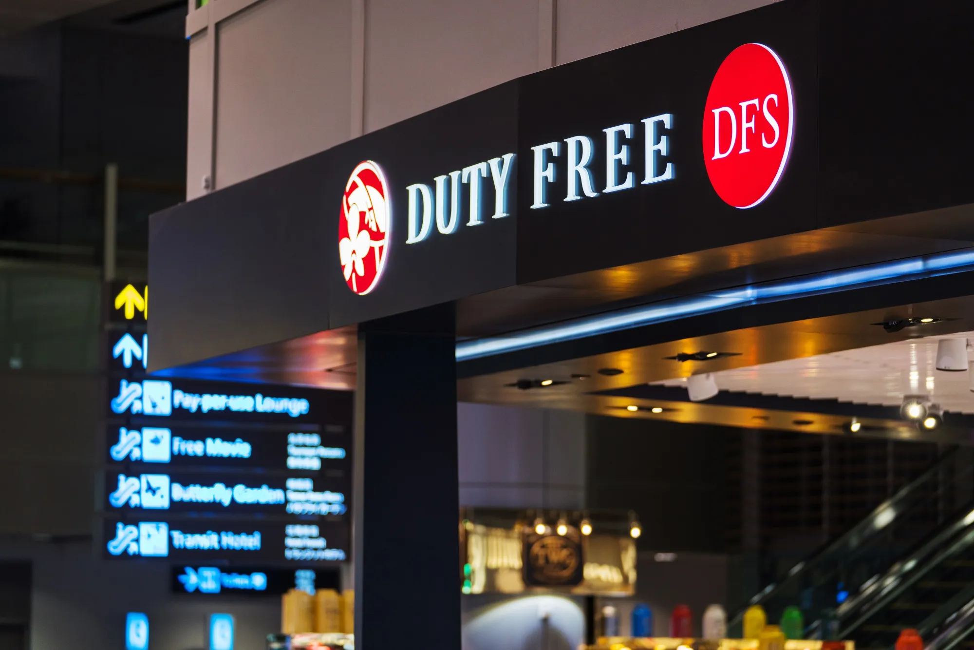 A DFS duty free outlet at Changi Airport.