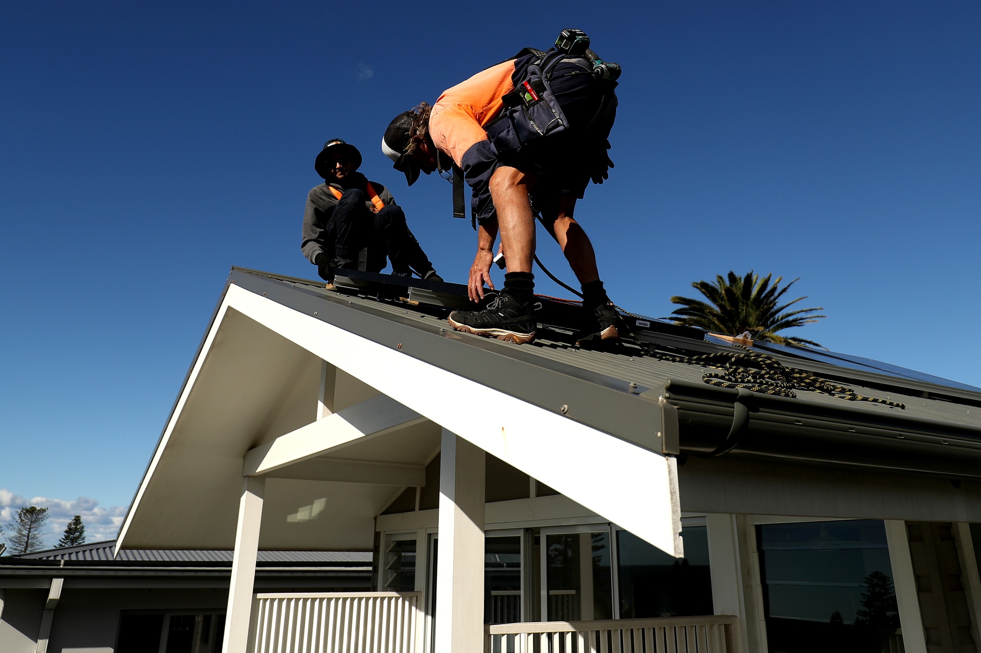Solar panels are installed at a residential property in Sydney, Australia in 2021.Photographer: Brendon Thorne/Bloomberg