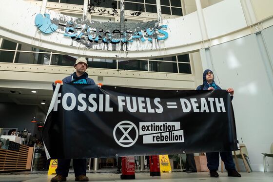 Climate Protesters Target Barclays Office Over Fossil Fuel Links