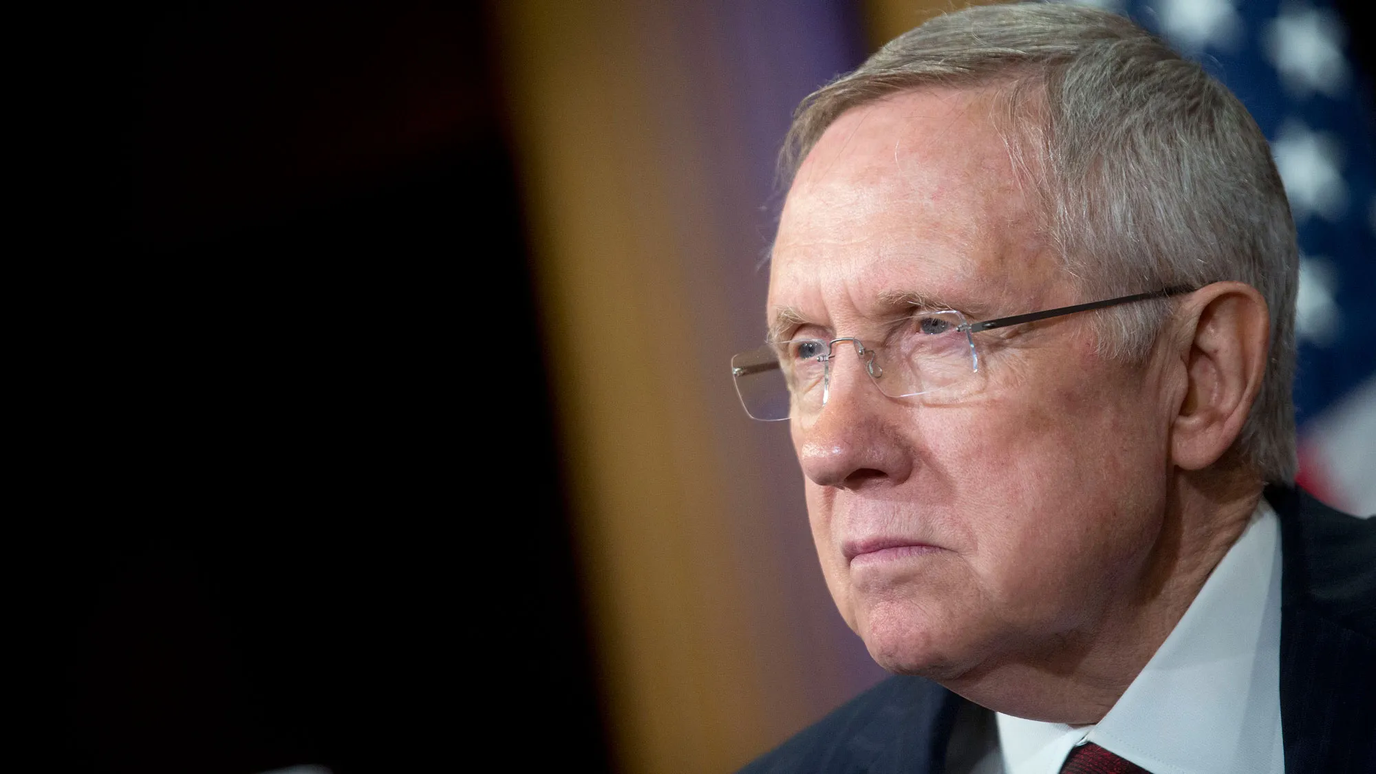 Senate Majority Leader Harry Reid, a Democrat from Nevada, listens during a news conference at the U.S. Capitol Building in Washington, D.C., U.S., on Thursday, Sept. 19, 2014
