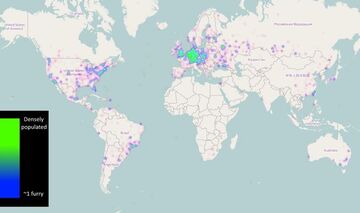 A Reddit User Created A Worldwide Heat Map Of Furries Bloomberg