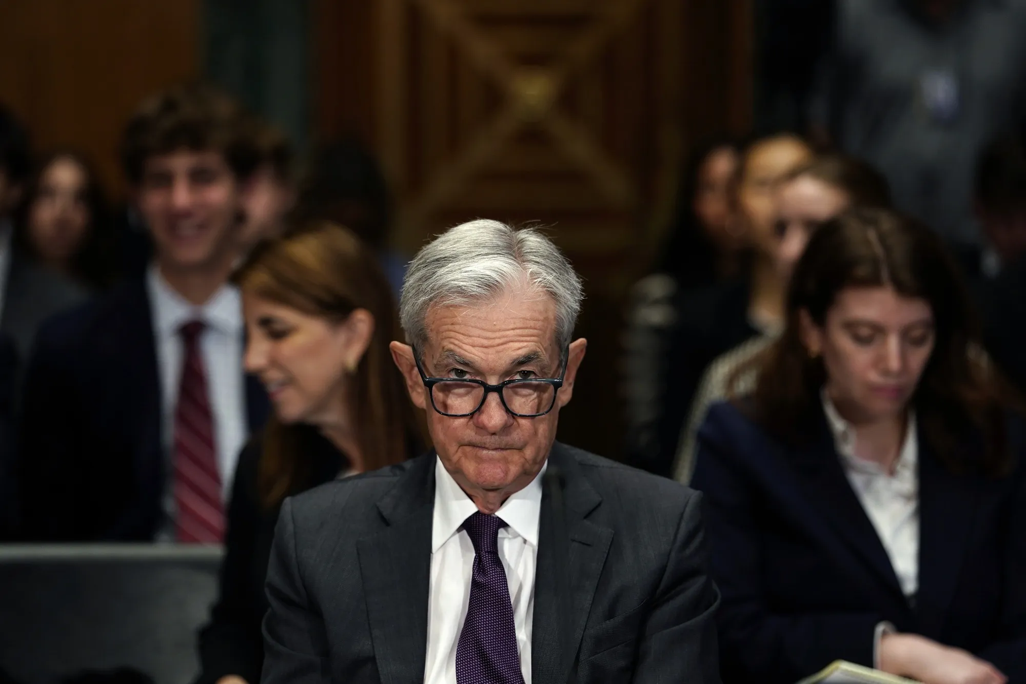 Federal Reserve Chairman Jerome Powell testifies before the Senate Committee on Banking, Housing, and Urban Affairs in Washington, DC,&nbsp;on June 25.