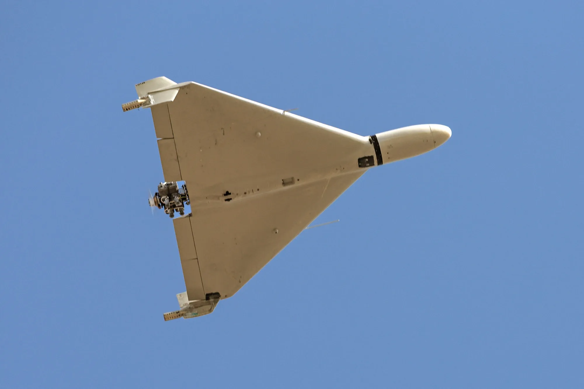 A Shahed drone in flight.