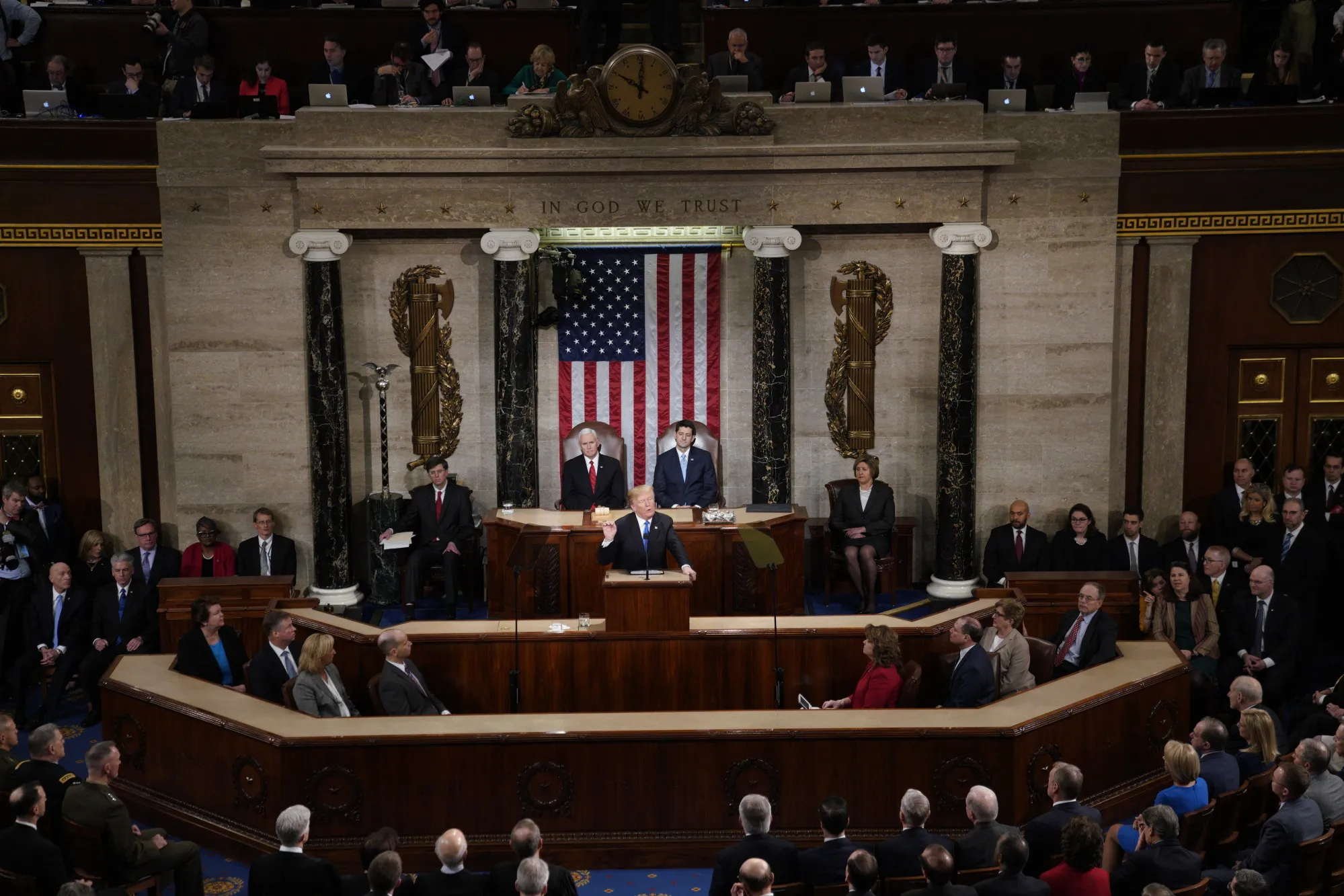 Trump during the State of the Union address on Jan. 30.