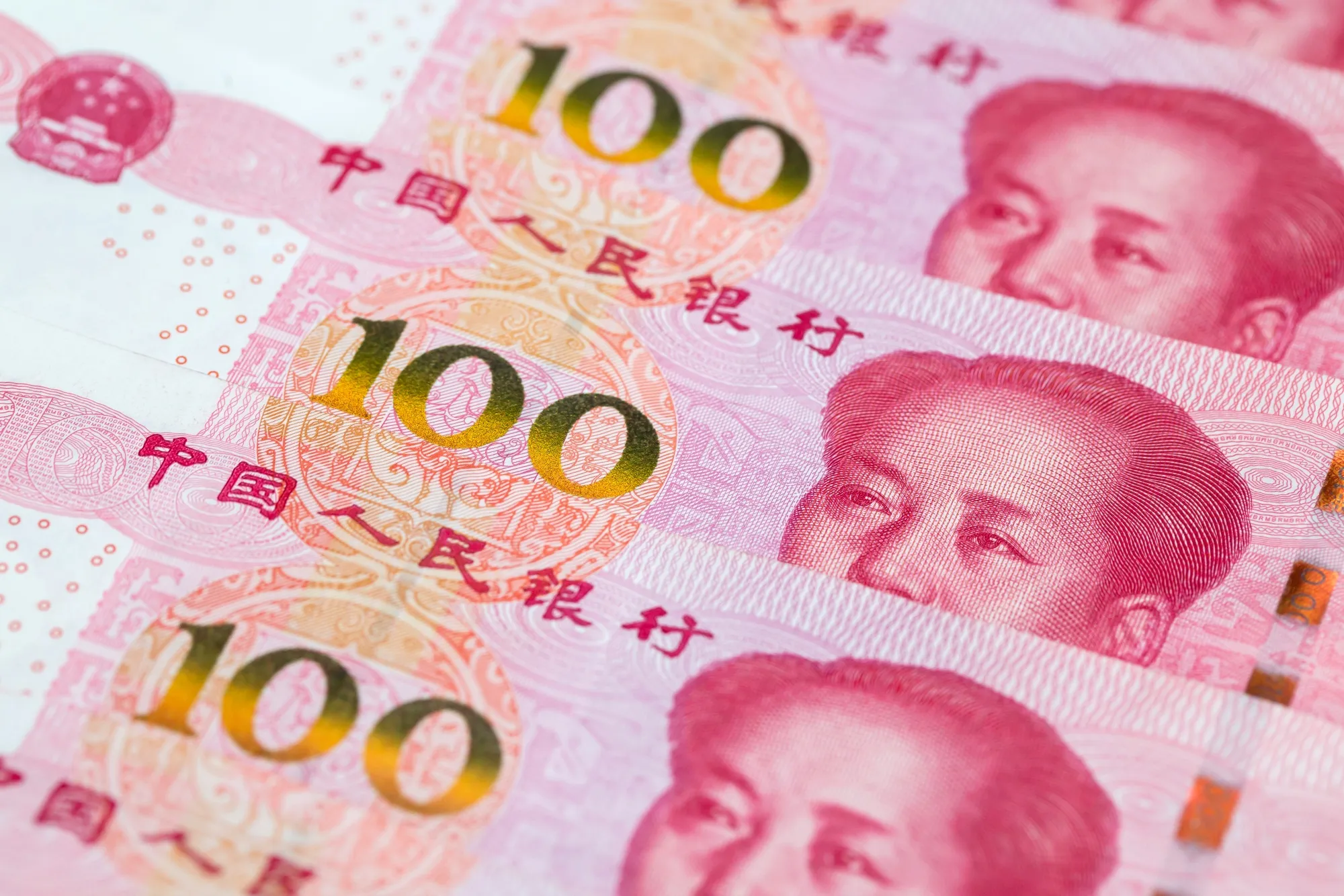Hong Kong Dollar, Chinese Yuan and US Dollar Banknotes As Currency Peg Intervention From HKMA Continues Into Third Day