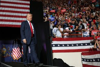 Trump Holds Campaign Rally In Harrisburg, Pennsylvania