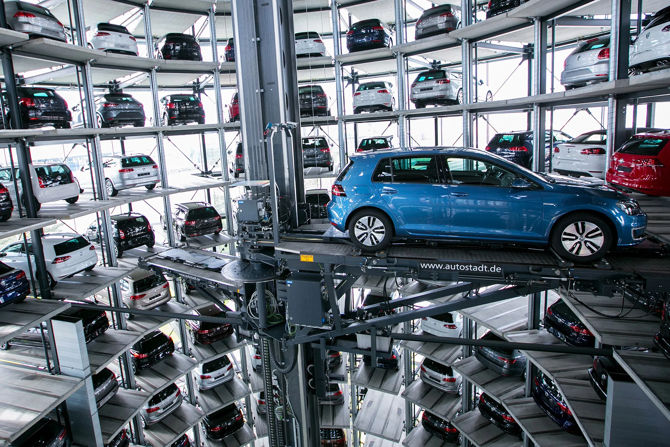 New Automobiles Inside Volkswagen AG\'s Delivery Tower As Emissions Crisis Financial Impact Continues