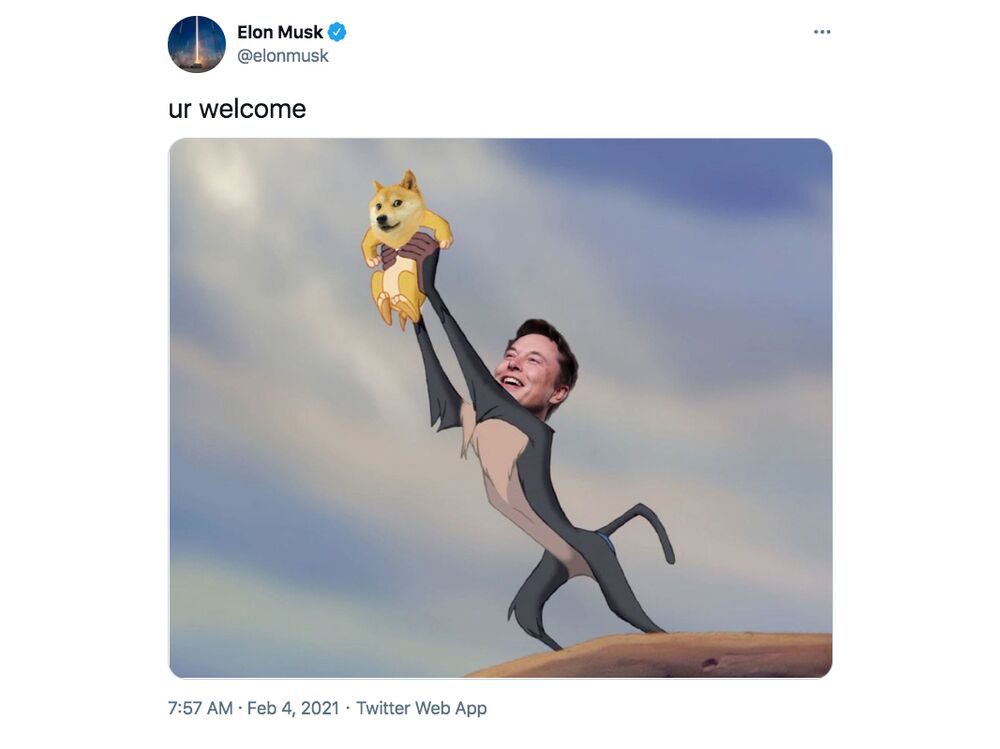Elon Musk Dogecoin Tweets 2021