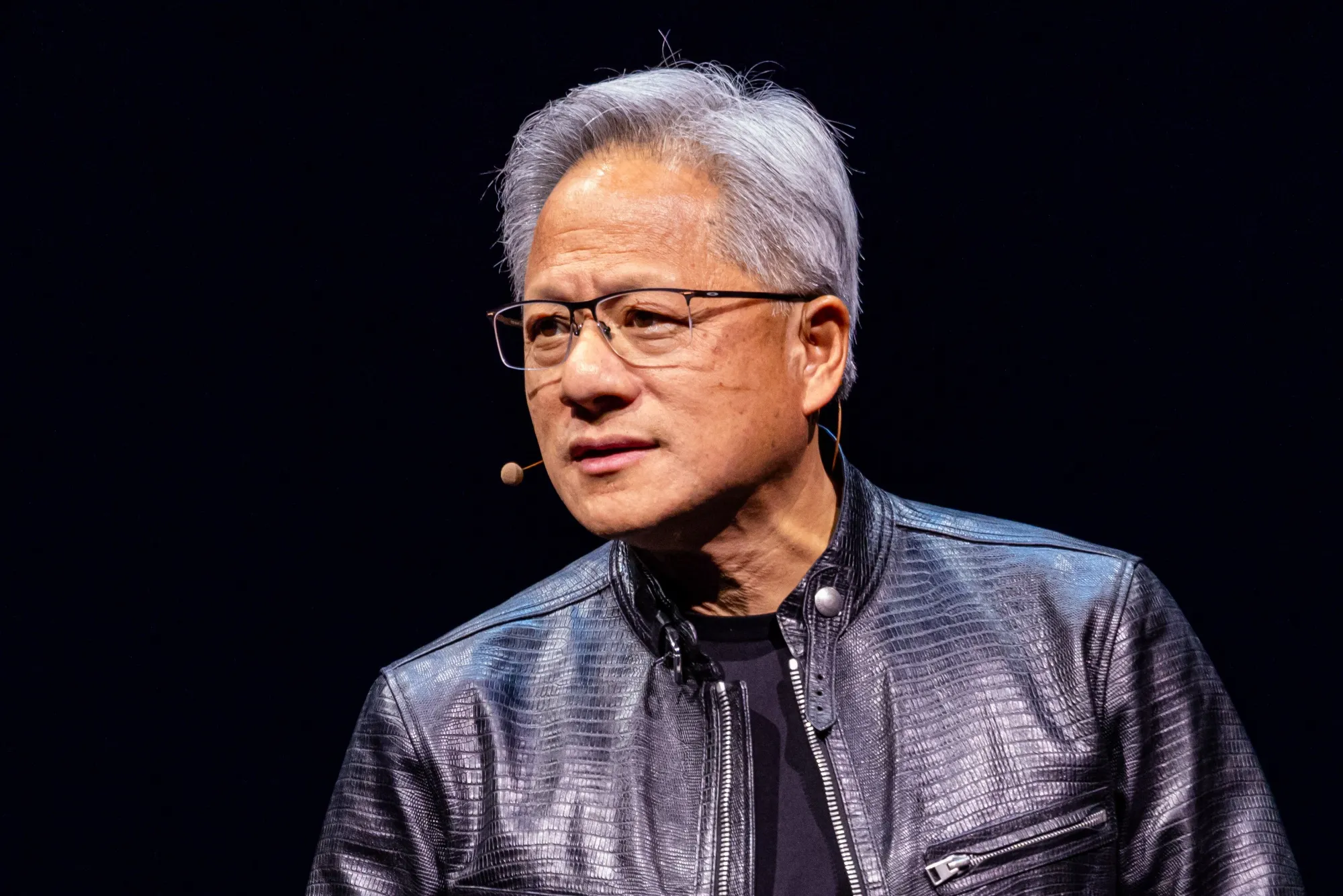 Jensen Huang, co-founder and chief executive officer of Nvidia Corp., speaks during an event in Taipei, Taiwan, on June 2, 2024. 