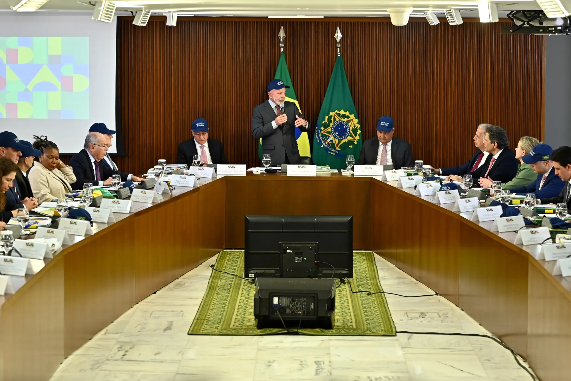 Luiz Inacio Lula da Silva during a ministerial meeting at Planalto Palace in Brasilia on Aug. 26.