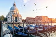 river side view of Santa Maria Della salute Church,venice