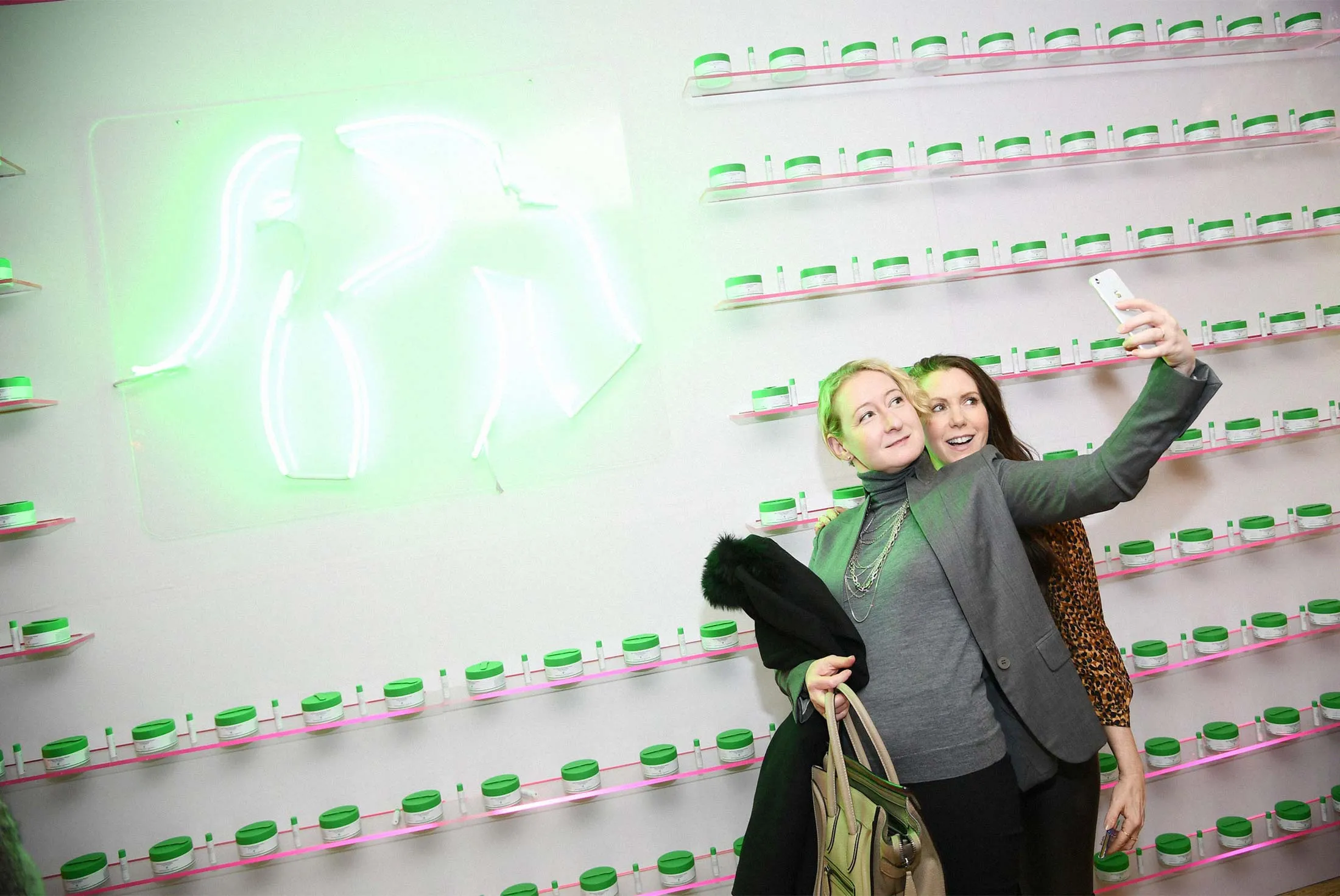 Attendees at the launch of Drunk Elephant’s Slaai Makeup-Melting Butter Cleanser on March 28, 2019, in New York.