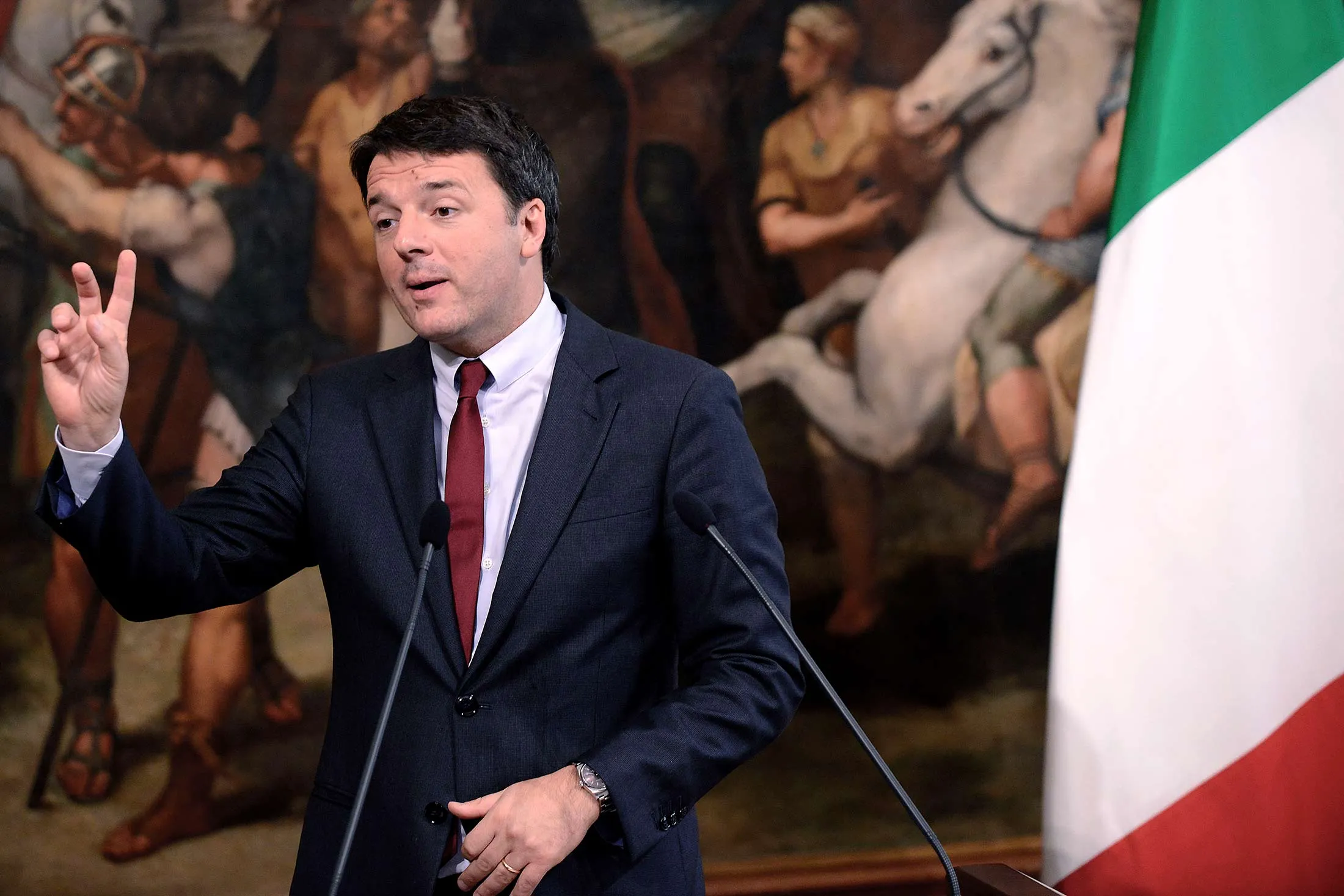 Italian Prime Minister Matteo Renzi .

