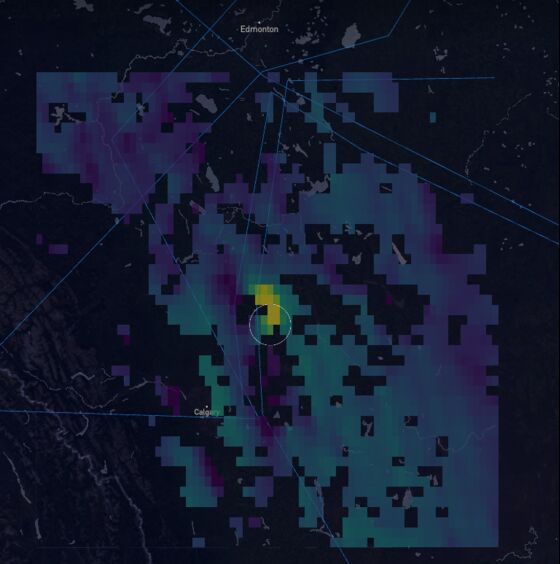 Large Methane Cloud Detected Over Prolific Canadian Gas Basin