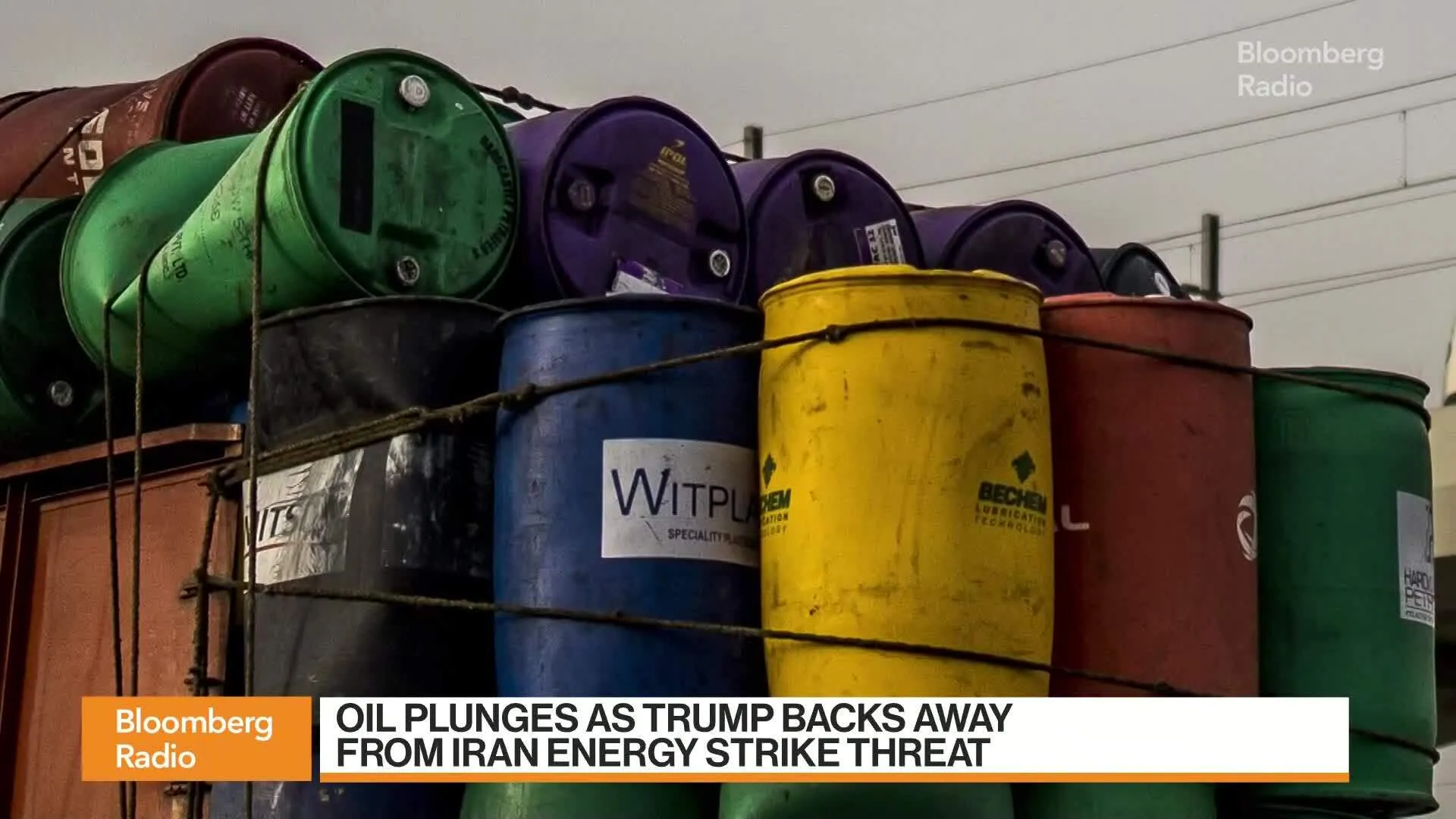 Watch Oil and Gold Plunge as Trump Backs Off From Iran Threat - Bloomberg