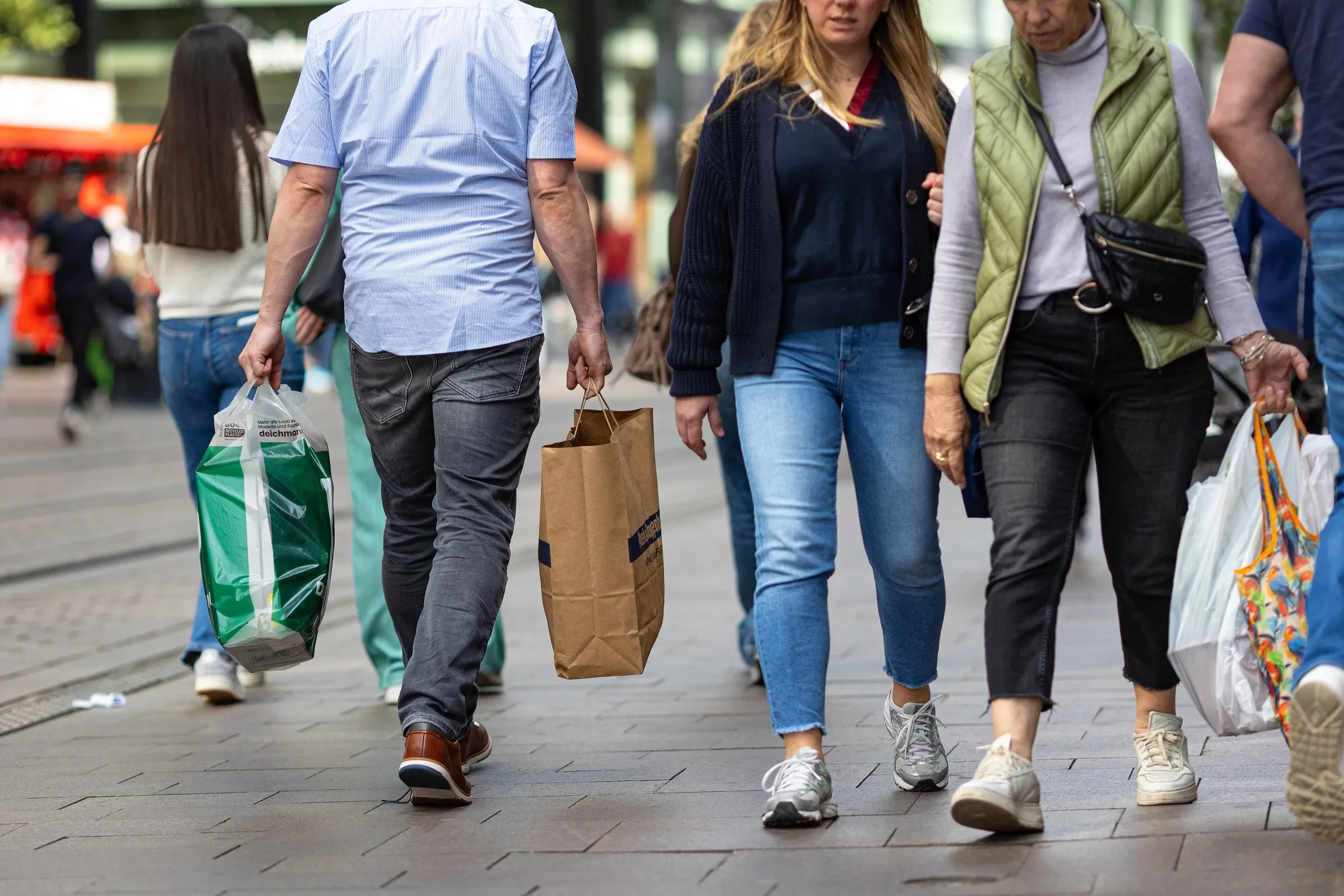 Shoppers in Bremen.