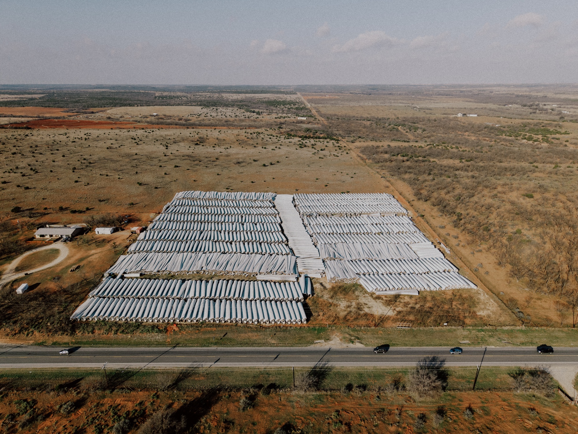 Disused blades in a field off State Highway 70. Photographer: Brenda Bazán/Bloomberg