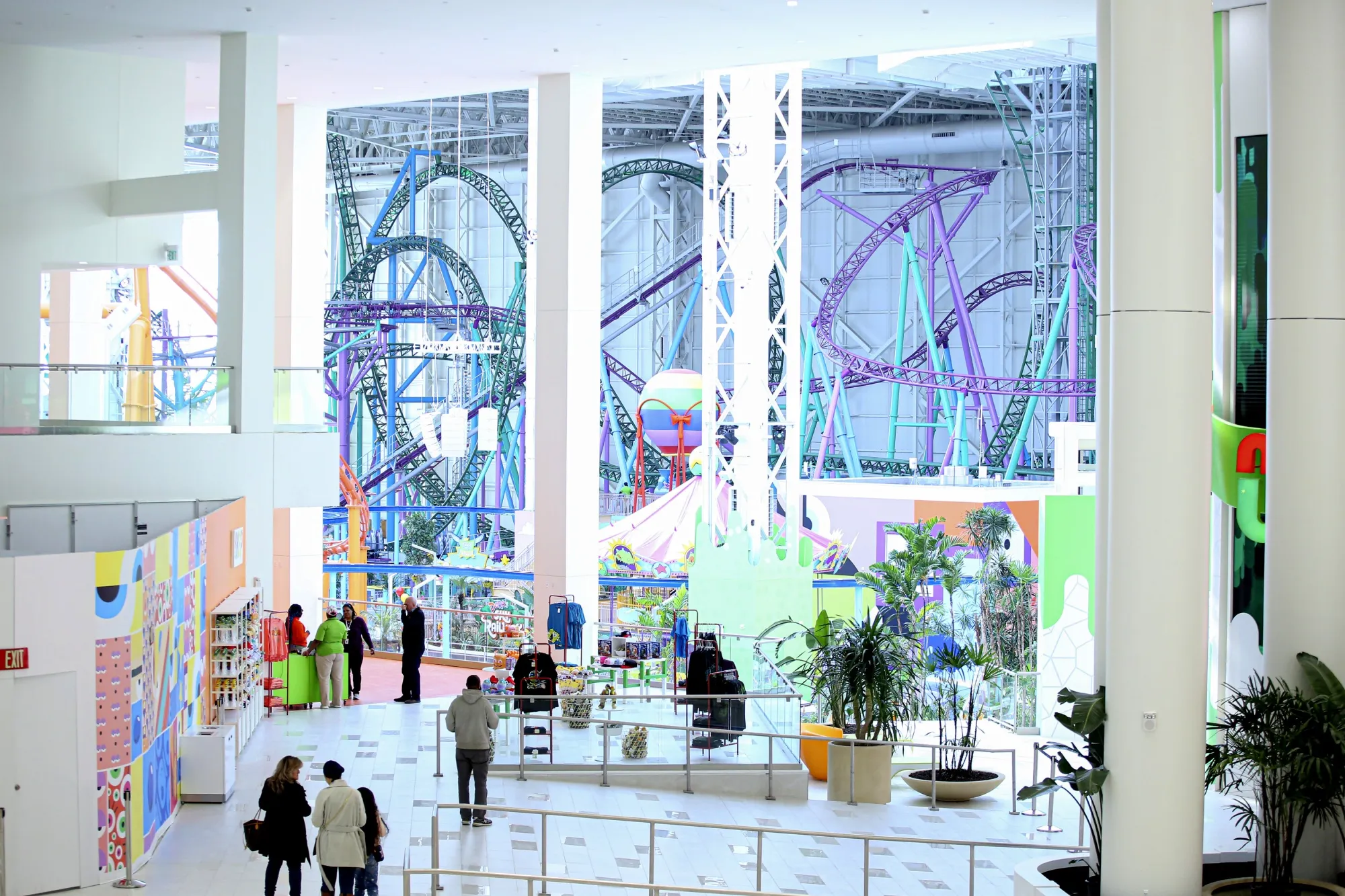 Shoppers inside the American Dream mall.