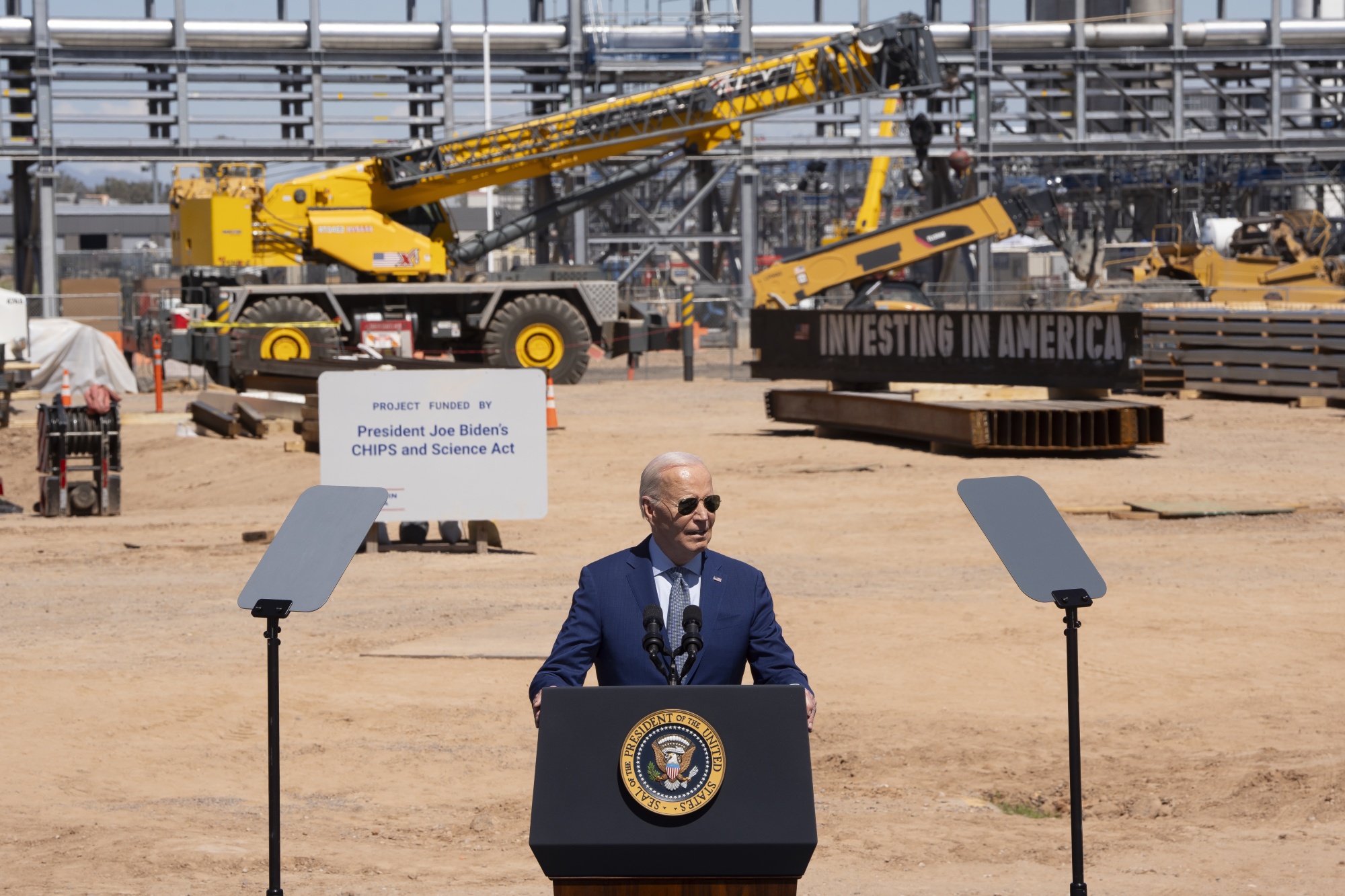 President Biden Speaks At The Intel Ocotillo Campus In Arizona