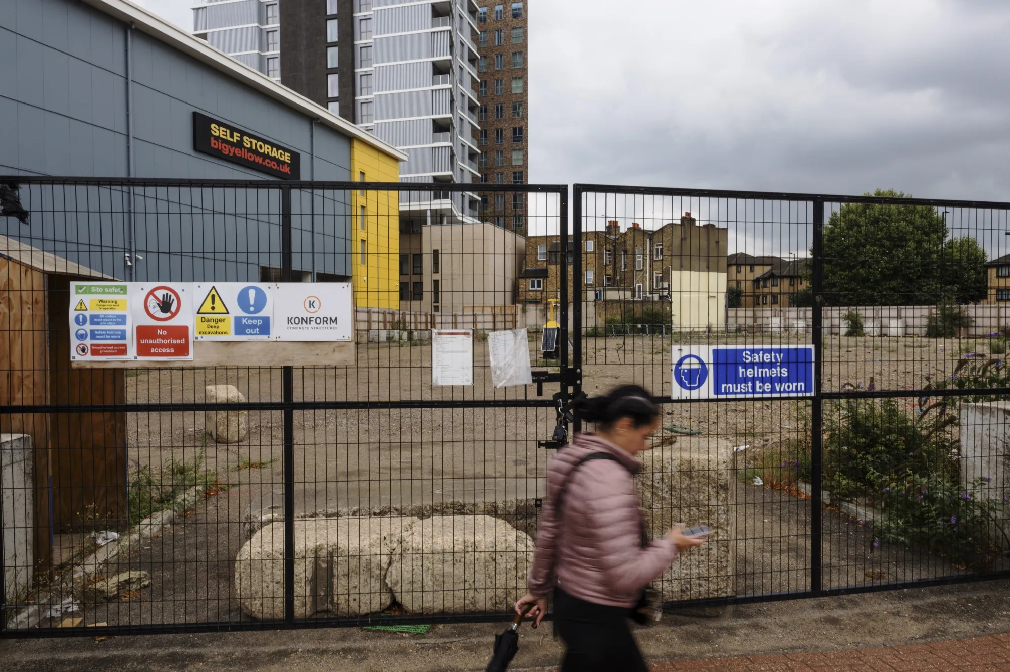 An undeveloped site, held up by regulatory delays, owned by Greystar Real Estate Partners&nbsp;in London.