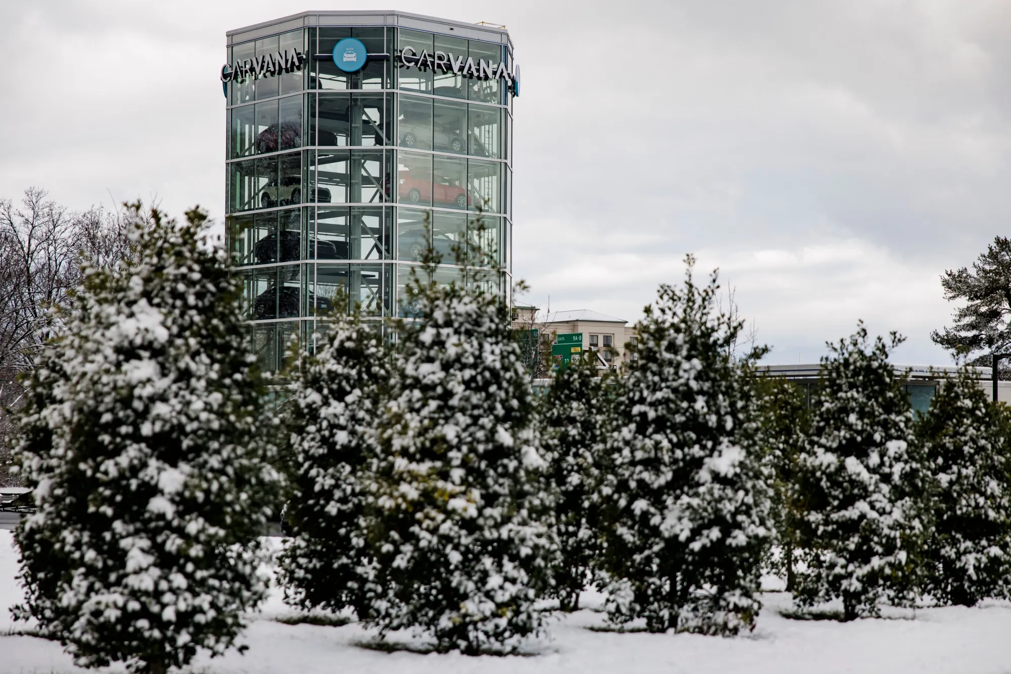 A Carvana Co. vending machine in Gaithersburg, Maryland.